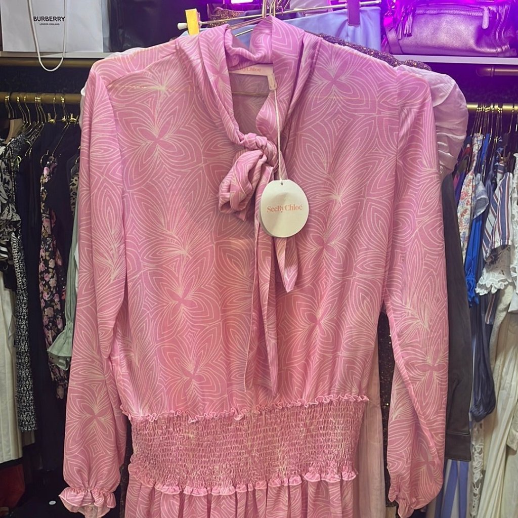 See By Chloe Pink Tie Dress
